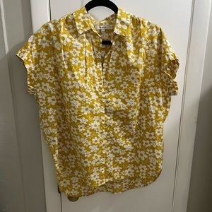 Madewell Yellow Floral Blouse